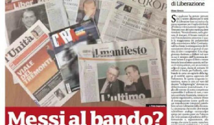 Tagli all'editoria: protesta dei giornalisti di Liberazione