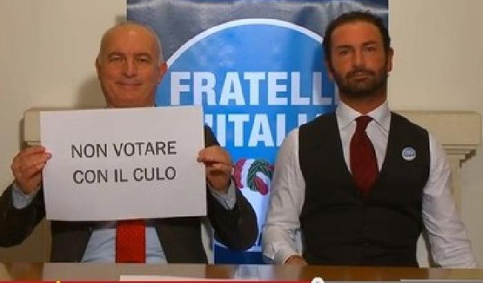 Fratelli d'Italia, spot omofobo: «Non votare con il culo»