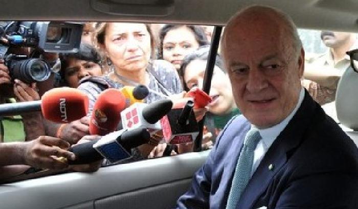 I marò partono stasera con De Mistura