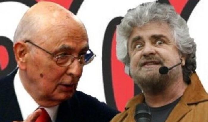 Grillo: con Napolitano bis la Repubblica è morta