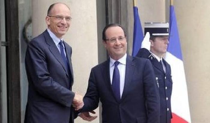 Letta vola da Hollande: collaborazione al 100%