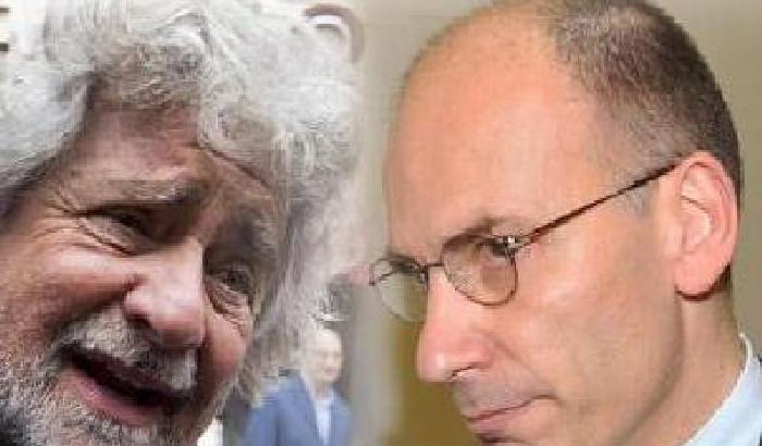 Grillo: sullo spread Letta racconta barzellette