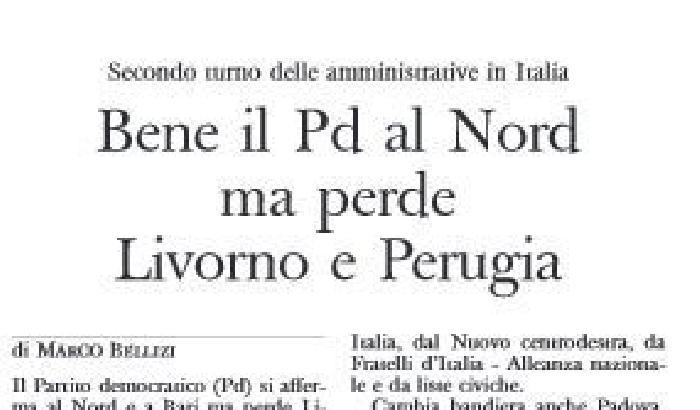 Oss. Romano: Il Pd perde dove ci sono vecchie logiche