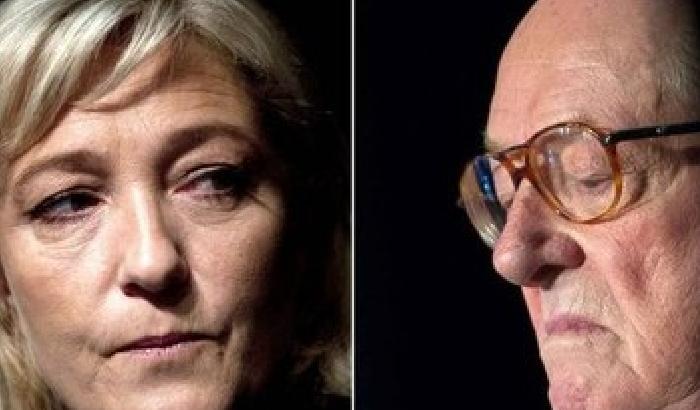 Marine Le Pen ripudiata dal padre