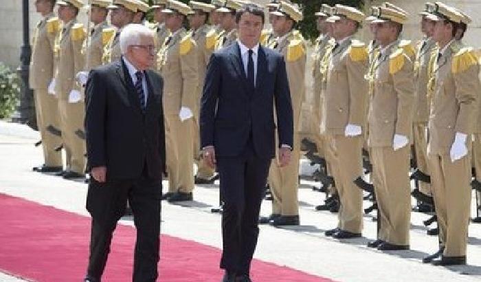 Renzi incontra Abu Mazen: insieme contro il terrorismo