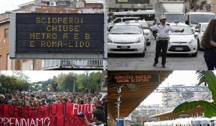 Roma nel caos: cortei, metro chiuse e traffico in tilt