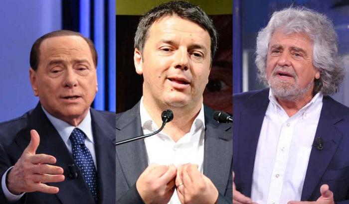 Berlusconi, Renzi e Grillo