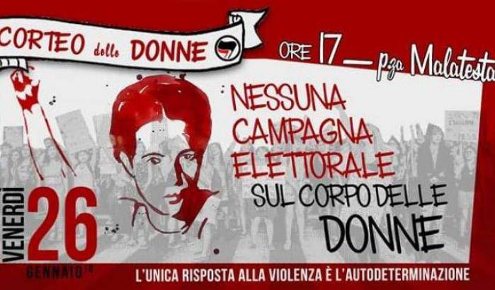 Manifestazione a Roma: Nessuna campagna elettorale sul corpo delle donne