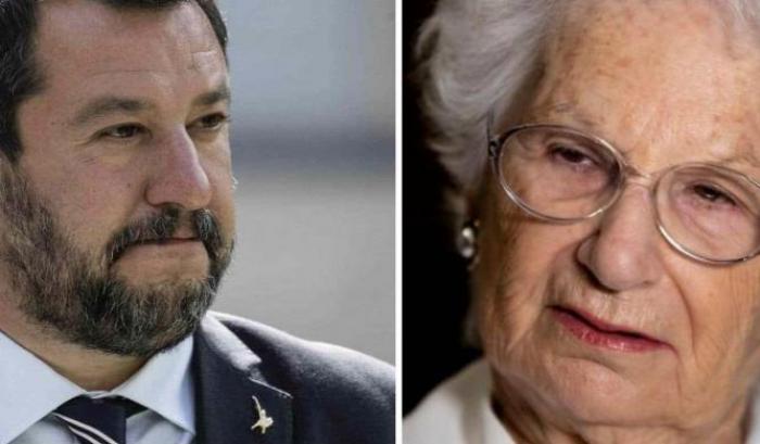 Liliana Segre e Matteo Salvini