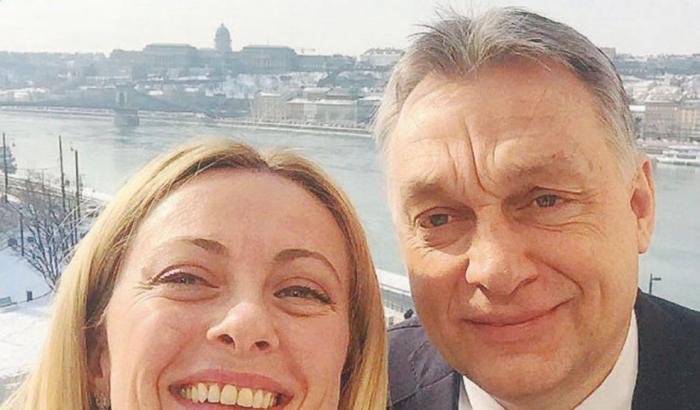 Giorgia Meloni e Viktor Orban