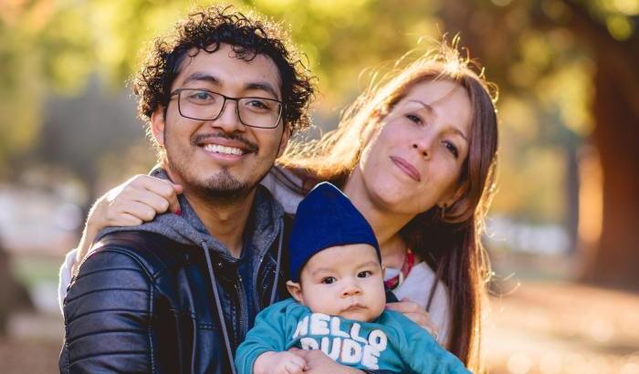 Mario con la moglie Mariagrazia e il figlio (foto di Huascar Fiorletta)