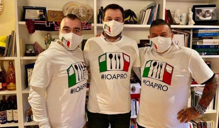 Salvini protesta contro le restrizioni Covid