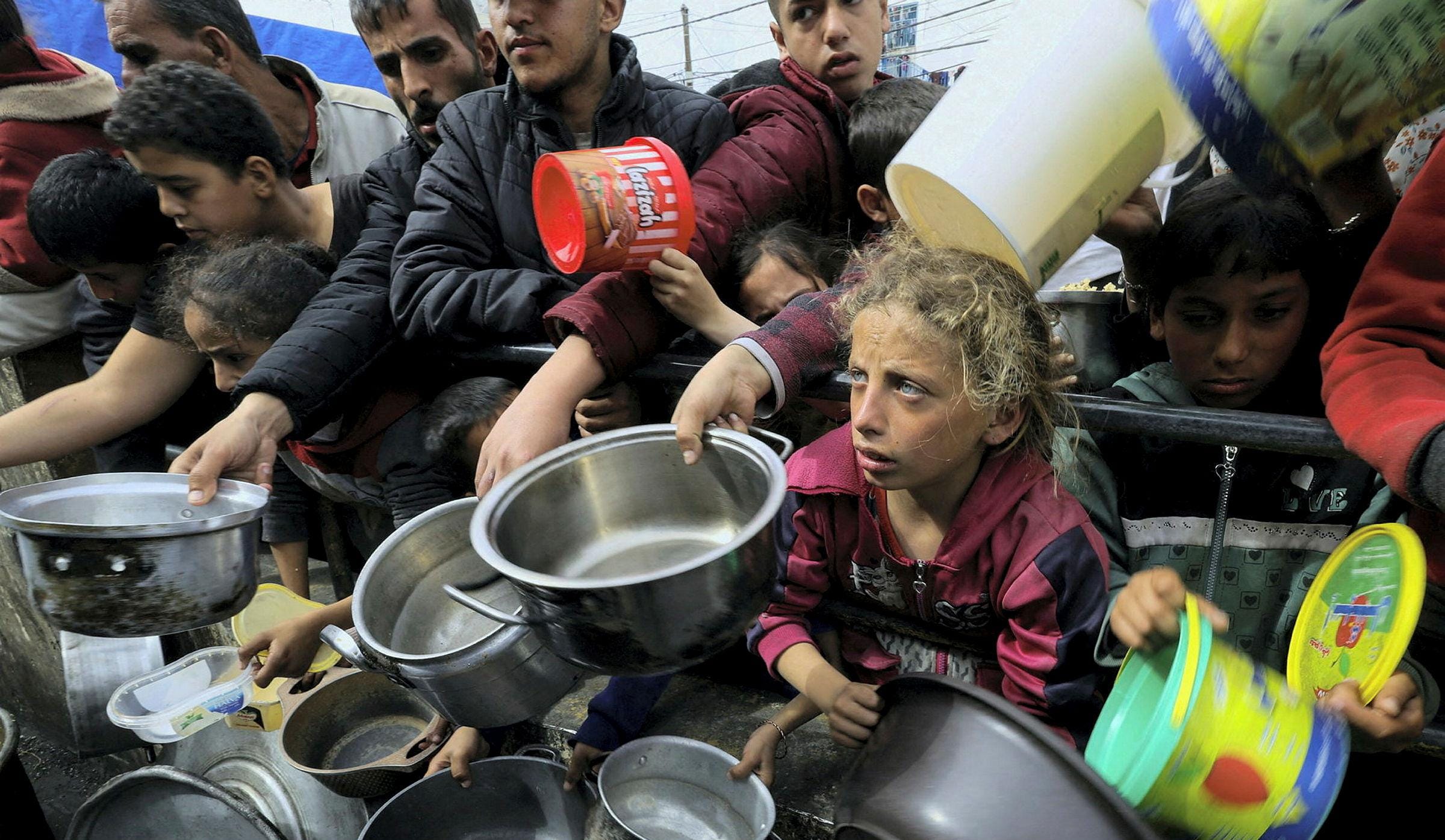 Gaza: il 96% della popolazione è sull’orlo della carestia