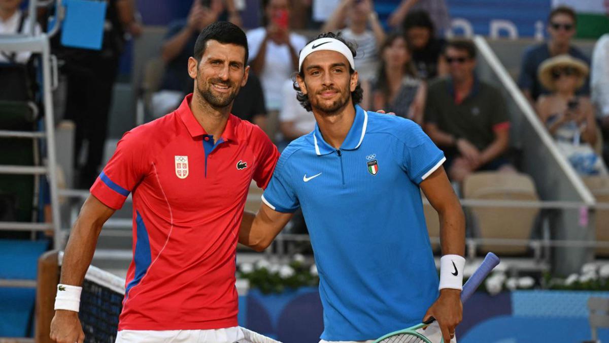 Tennis olimpico: Musetti si arrende a Djokovic