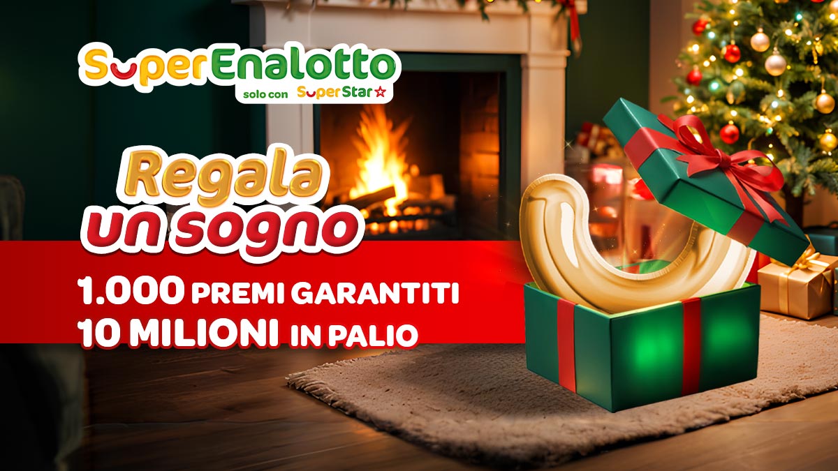 SuperEnalotto SuperStar: il Natale si accende con l’iniziativa “Regala un sogno”