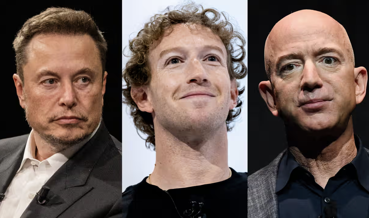 Musk,  Bezos e Zuckerberg: i miliardari seduti insieme all'insediamento di Trump